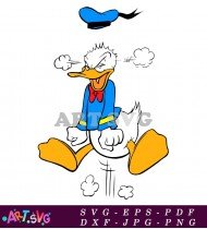 Funny Donald Duck Cartoon Character Image SVG