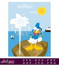 Donald Duck Cartoon Character Coloring Pages SVG