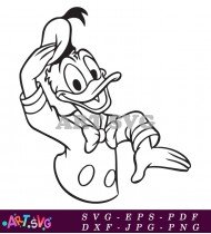 Donald Duck Cartoon Images Clipart SVG