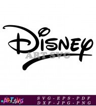 Disney Logo Black Outline Download Free Vector SVG