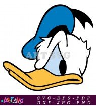 Donald Duck Cartoon Face Expression Happy Cute SVG