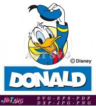 Donald Duck Cartoon Disney Character Coloring SVG