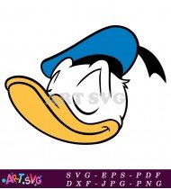 Donald Duck Cartoon Character Close Up Portrait SVG