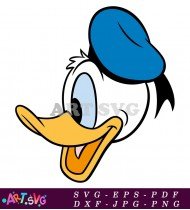 Donald Duck Cartoon Character Close Up Head SVG