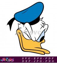 Cartoon Donald Duck Character Raising One Arm SVG