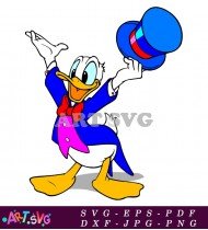 Donald Duck Cartoon Character Bow Tie SVG