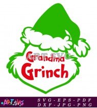 Grandma Grinch Christmas Quote Clip Art Design SVG