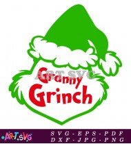 Granny Grinch Christmas Quote Clip Art Design SVG