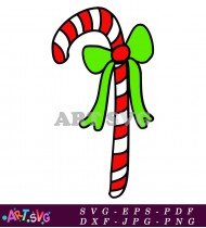 Grinch Candy Cane Christmas Decoration SVG