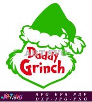 Grinch Daddy Christmas Clip Art Design SVG