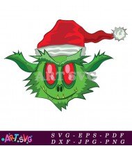 Grinch Red Eyes Christmas Clip Art Vector SVG