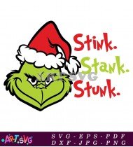 Stink Stank Stunk Grinch Christmas Design SVG