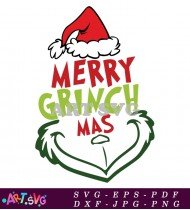 Merry Grinch Mas Christmas Design SVG 2