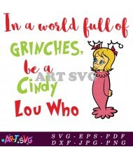 Grinch Cindy Lou Who Christmas SVG