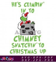 Grinch Christmas Chimneys Design SVG