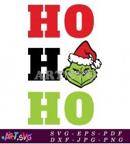 Grinch Ho Ho Ho Design SVG