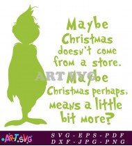 Grinch Christmas Design Graphic Art SVG