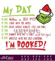 Grinch Christmas My Day Planner SVG