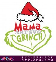 Mama Grinch Christmas Ornament Printable Template SVG