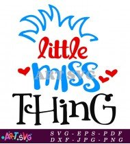 Little Miss Thing Printable Ornament SVG