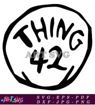 Thing 42 Fun Printable Character Design SVG