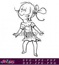 The Lorax Little Girl Coloring SVG