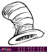 The Cat In The Hat Hat Outline SVG