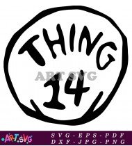 Thing 14 Dr Seuss Printable SVG