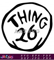 Dr Seuss Thing 26 Printable Sticker SVG