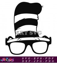 Dr Seuss Cat In The Hat Glasses SVG