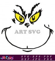 Grinch Face Eyes Grinch Funny Christmas SVG