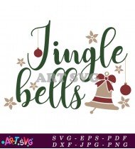 Jingle Bells Christmas Ornament Craft Design SVG 1