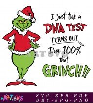 Grinch DNA Test Holiday Christmas Ornament SVG