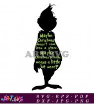 Green Grinch Christmas Holiday Silhouette Design SVG 2