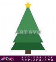 Green Christmas Tree SVG Cut File Design