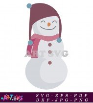 Cute Snowman Christmas Clipart Design Image SVG