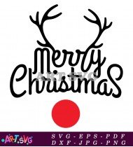 Red Merry Christmas Lettering Christmas SVG