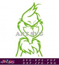 Grinch Green Monster Cartoon Christmas Clip SVG