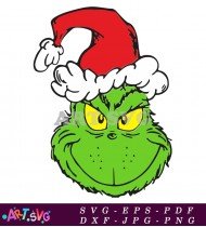 Grinch Christmas SVG Cut File Design 1