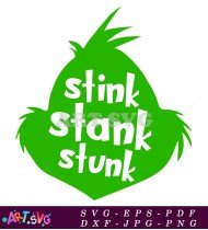 Grinch Stink Stank Stunk Christmas Ornament Design SVG