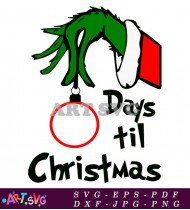 Days Until Christmas Ornament Illustration SVG