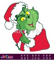 Grinch Green Christmas Face Saying Green SVG