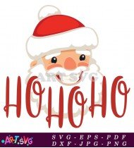 Santa Claus Red Ho Ho Ho Christmas Art SVG 1