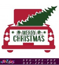 Merry Christmas Truck Design Vector Holiday SVG 1