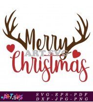 Merry Christmas Reindeer Svg Cut File SVG