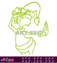 Grinch Christmas Ornament Design Template SVG 3