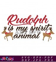 Rudolph The Red Nosed Reindeer Vector Design SVG