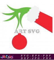 Grinch Hand Christmas Ornament Printable Cut File SVG