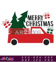 Merry Christmas Truck Silhouette Svg SVG