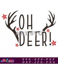 Oh Deer Christmas Decor Design SVG 1